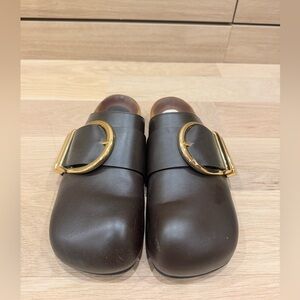 Khaite the Downing buckle detail Mules